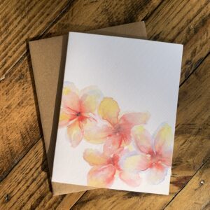 Plumeria greeting card