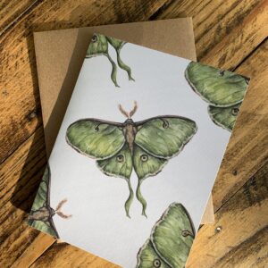 Luna Moth greeting card