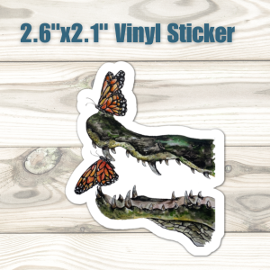 Gator and Butterflies Sticker